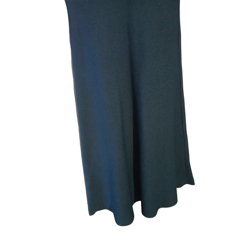 Eliza J Knit Midi Dress Long‎ Sleeve Crew Neck Teal Green Size S